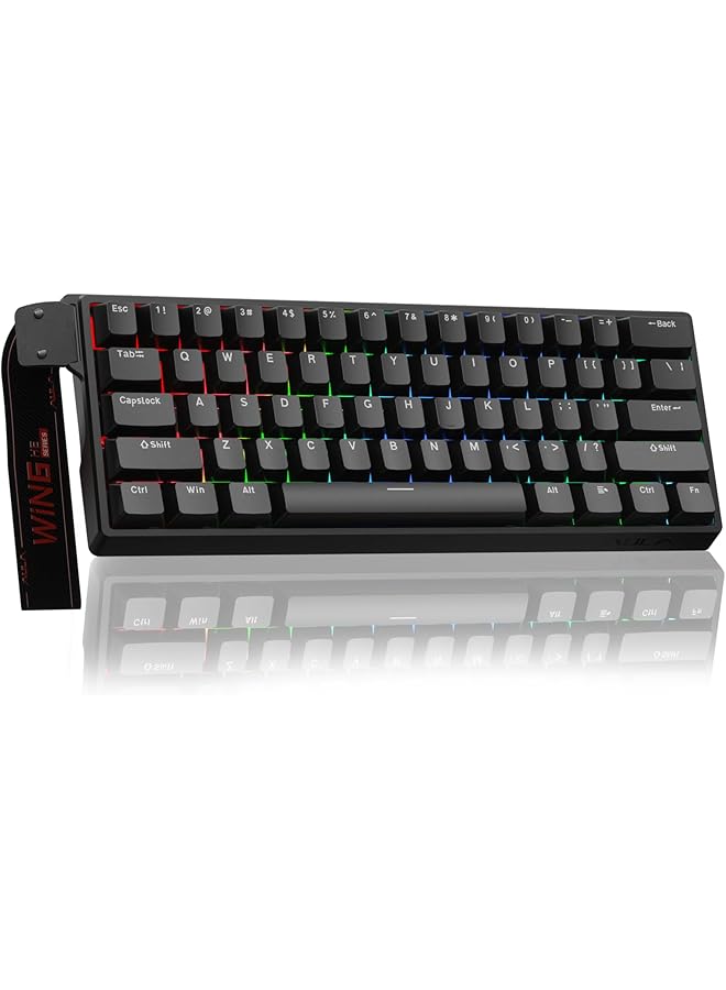 AULA Win60 He Mechanical Gaming Keyboard With Cable Hall Effect Magnetic Switches Rapid Trigger Adjustable Actuation 60% Rgb Keyboard For Pc/Mac (Black) - Image 1