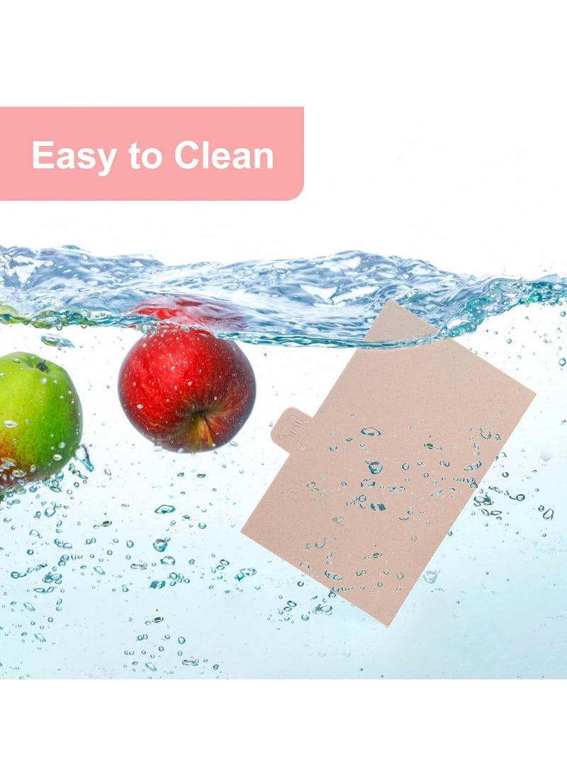 SYOSI 4 Pcs Cutting Board Set with Stand Color Coded Reversible Chopping Boards Plastic Cutting Boards Compact for Safer Food Prep Prevent Cross-contamination Eco-friendly Wheat Straw Fiber - Image 5