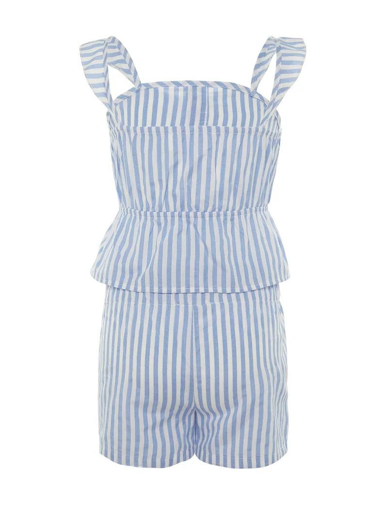trendyol Kids Striped Top & Shorts Set