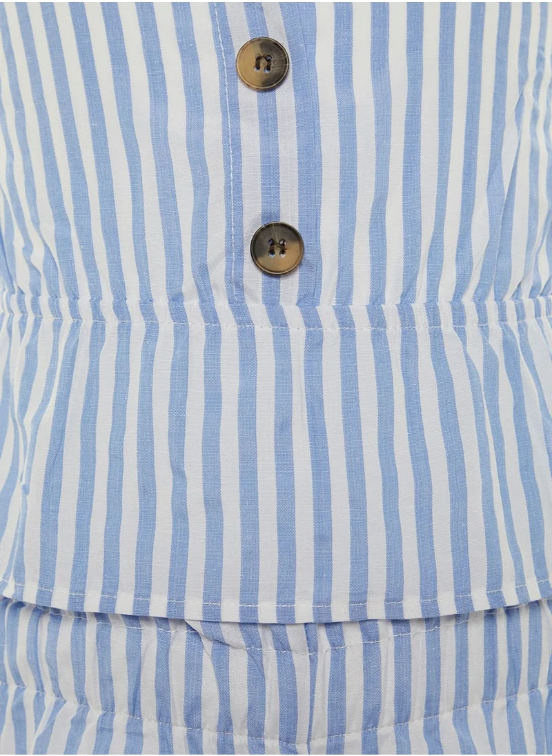 trendyol Kids Striped Top & Shorts Set