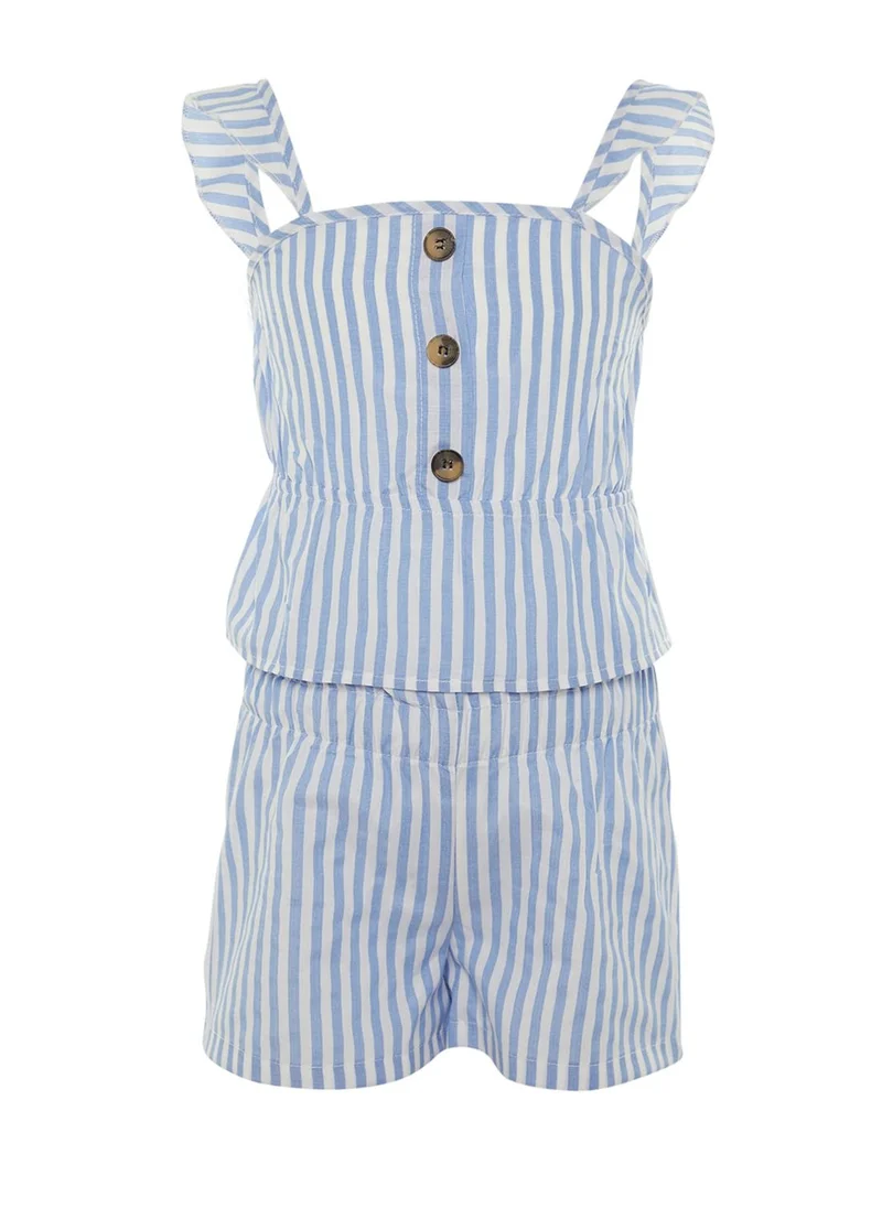 trendyol Kids Striped Top & Shorts Set