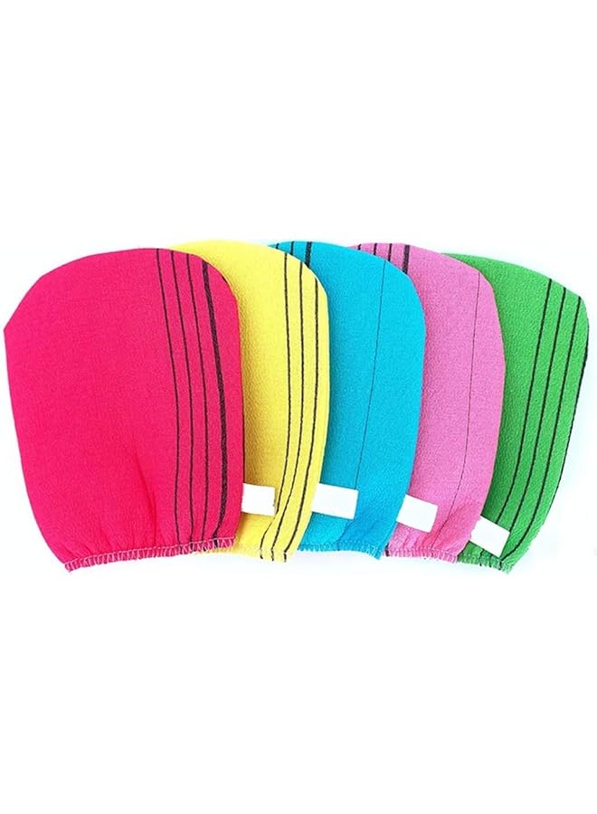 إي سي في في 3 قطع منشفة حمام مقشرة، قماش منشفة كوري أصلي يستخدم لتقشير مقشر القفاز للحمام والاستحمام، 3 قطع بلون عشوائي - Image 1