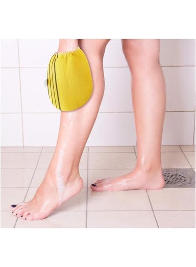 إي سي في في 3 قطع منشفة حمام مقشرة، قماش منشفة كوري أصلي يستخدم لتقشير مقشر القفاز للحمام والاستحمام، 3 قطع بلون عشوائي - Image 2