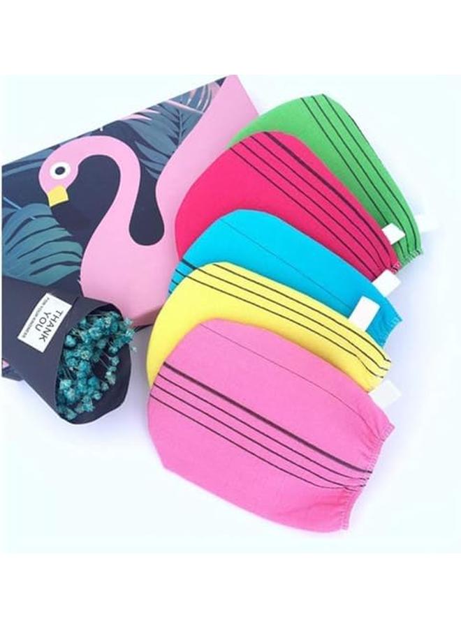 إي سي في في 3 قطع منشفة حمام مقشرة، قماش منشفة كوري أصلي يستخدم لتقشير مقشر القفاز للحمام والاستحمام، 3 قطع بلون عشوائي - Image 3