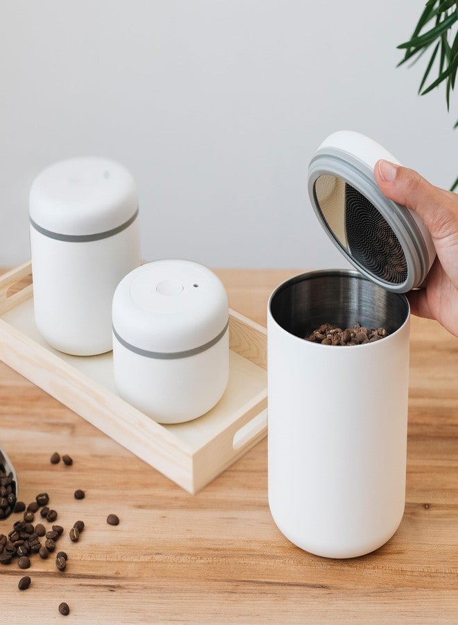فيلو علبة قهوة وحافظة طعام Fellow Atmos Vacuum - سعة 0.7 لتر، تتسع العلبة لما يصل إلى 11 أونصة من حبوب القهوة - حاويات محكمة الغلق لتخزين الطعام - حاويات - 0.7 لتر - أبيض غير لامع - Image 4