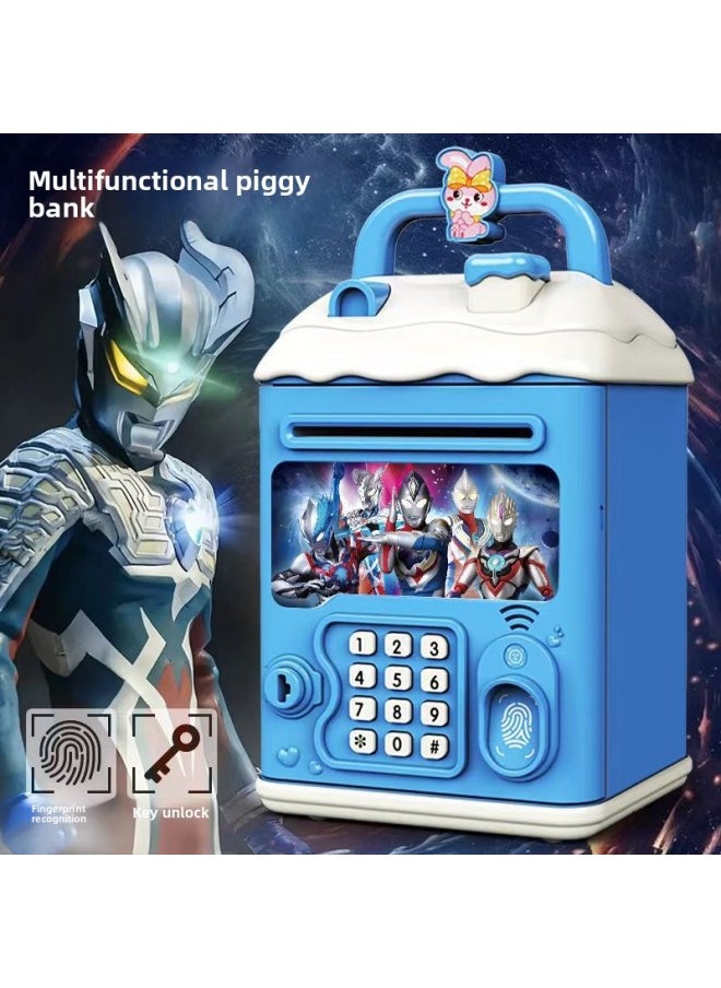 Generic - YS Children Girl Kulomi Piggy Bank Can Access Only In And Out Of Boys Savings Password Box-Colour:Astronaut [key To Unlock⭐Password Fingerprint⭐Manual Door Opening] Quick Charge - Image 1