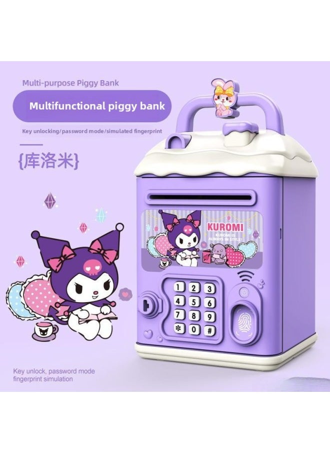 Generic - YS Children Girl Kulomi Piggy Bank Can Access Only In And Out Of Boys Savings Password Box-Colour:Astronaut [key To Unlock⭐Password Fingerprint⭐Manual Door Opening] Quick Charge - Image 1