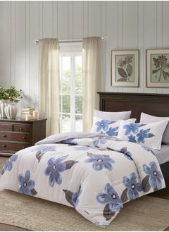 Donetella Printed Comforter Set 6-Pcs King Size All Season Decorated Reversible Double Bed Comforter Set Fits (200 X 200 Cm)With Super-Soft Down Alterntaive Filing,Linen  - Image 2