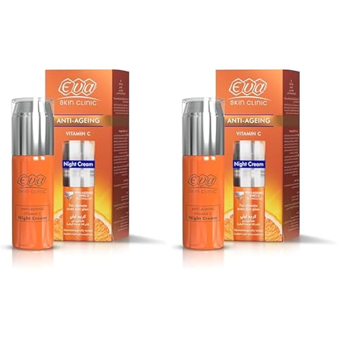 Eva Skin Clinic Vitamin C Night Cream For Ultimate Even Skin Glow 50 Ml (Pack of 2)