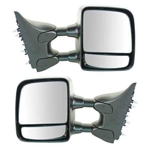 Trail Ridge Driver and Passenger Side Mirror Assembly Set Manual Foldaway Telescoping Towing Textured Black Compatible with 2004-2010 Nissan Titan XE 2011-2015 Nissan Titan S - Image 2