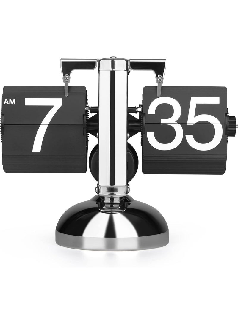 DANIM Automatic Flip Clock Automatic Clocteck Flip Page Clock Stainless Steel Flip Digital Clock for Home and Office Bedroom Living Room Aesthetic Modern Fancy Home Decor - Image 1