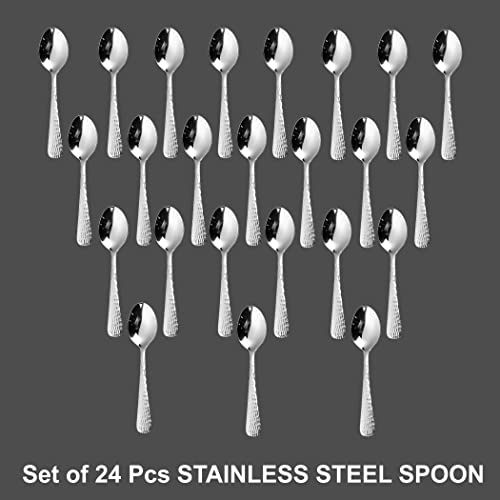 AXIOM Stainless Steel Spoons Set of 24 Small Spoons. Tiny Spoons for Coffee, Tea, Sugar, & Spices. Mini Spoons for Kids - Image 2