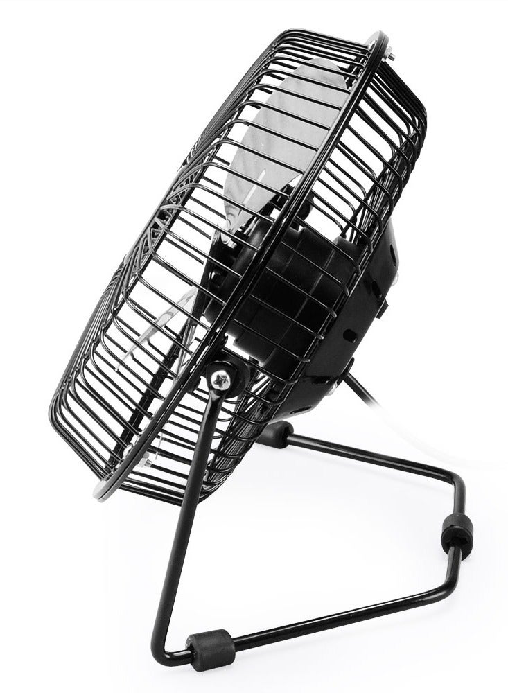 إتش إي جيه مروحة تبريد طاولة محمولة تعمل بمنفذ USB مقاس 6 بوصات باللون الأسود - Image 2