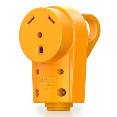 MICTUNING 125V 30Amp Heavy Duty RV Female Replacement Receptacle Plug with Ergonomic Handle - Image 1