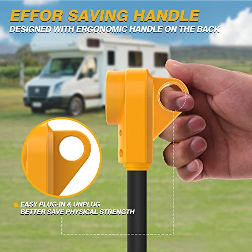 MICTUNING 125V 30Amp Heavy Duty RV Female Replacement Receptacle Plug with Ergonomic Handle - Image 3