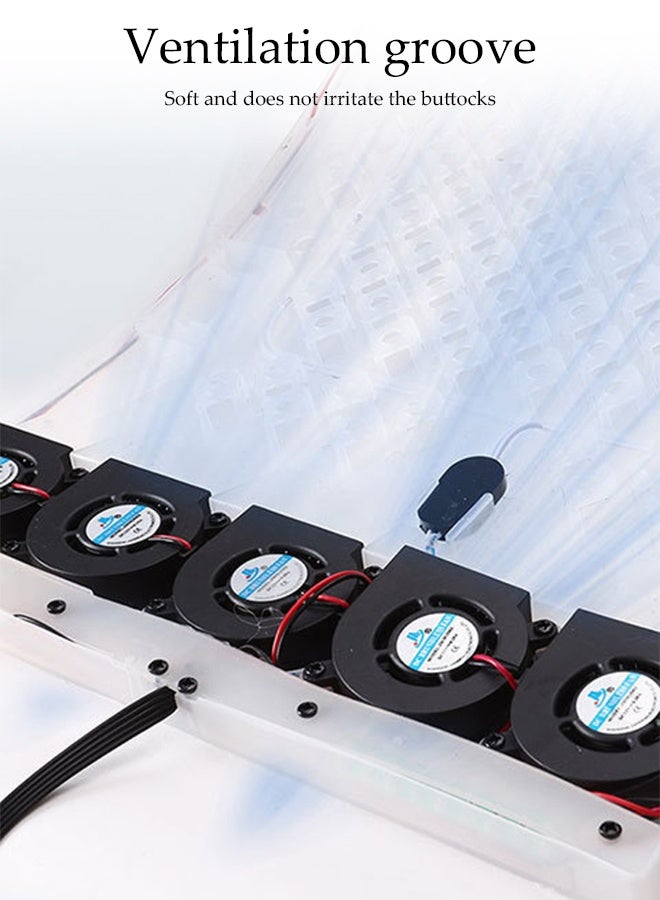 DUNISO Cooling Car Seat Cover，12V Circulation Ventilation Cooling Car Front Seat Cushion with 16 Fan，Adjustable Non-slip Breathable Ventilated Seat Cushion,Automatic Start Stop，Suitable For Most Car Seats - Image 5