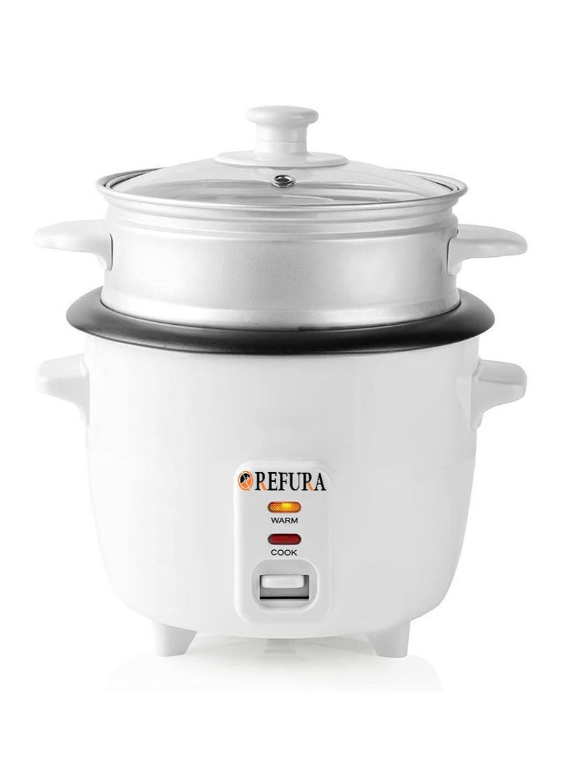 2 in 1 Rice Cooker & Steamer 1.8 L / Non-Stick Removable Bowl / Keep Warm Functionality / 700 Watts / Includes Measuring Cup & Spatula | RE-620 | Kitchen Appliances