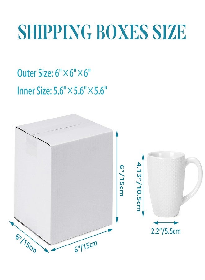 SPEPLA Shipping Boxes 6x6x6 Set of 6, White Corrugated Cardboard Box for Mailing Business Packaging - Image 3