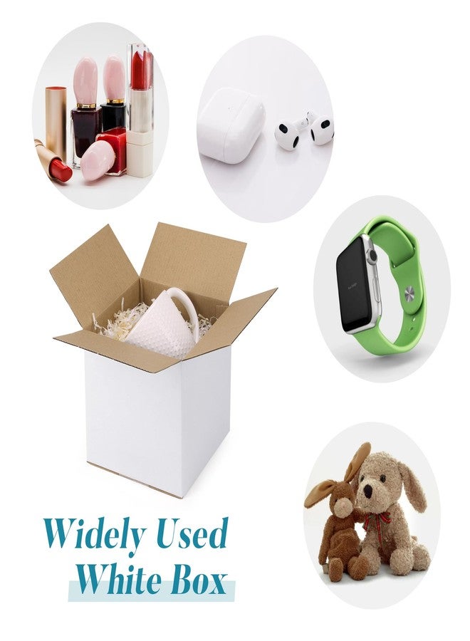 SPEPLA Shipping Boxes 6x6x6 Set of 6, White Corrugated Cardboard Box for Mailing Business Packaging - Image 5