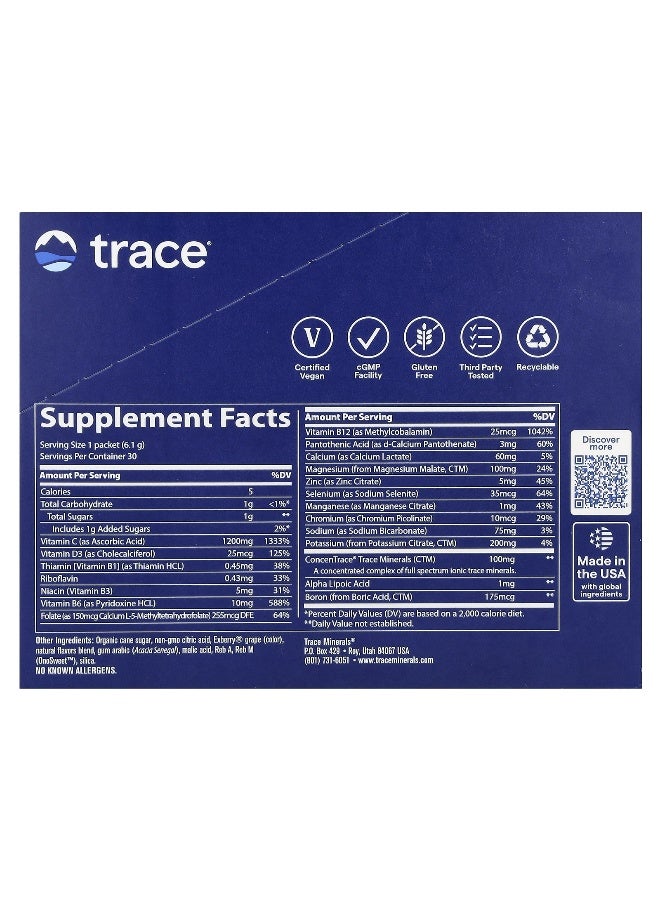 Trace, Power Pak, Acai Berry, 30 Stick Packets, 0.22 oz (6.1 g) Each - Image 2