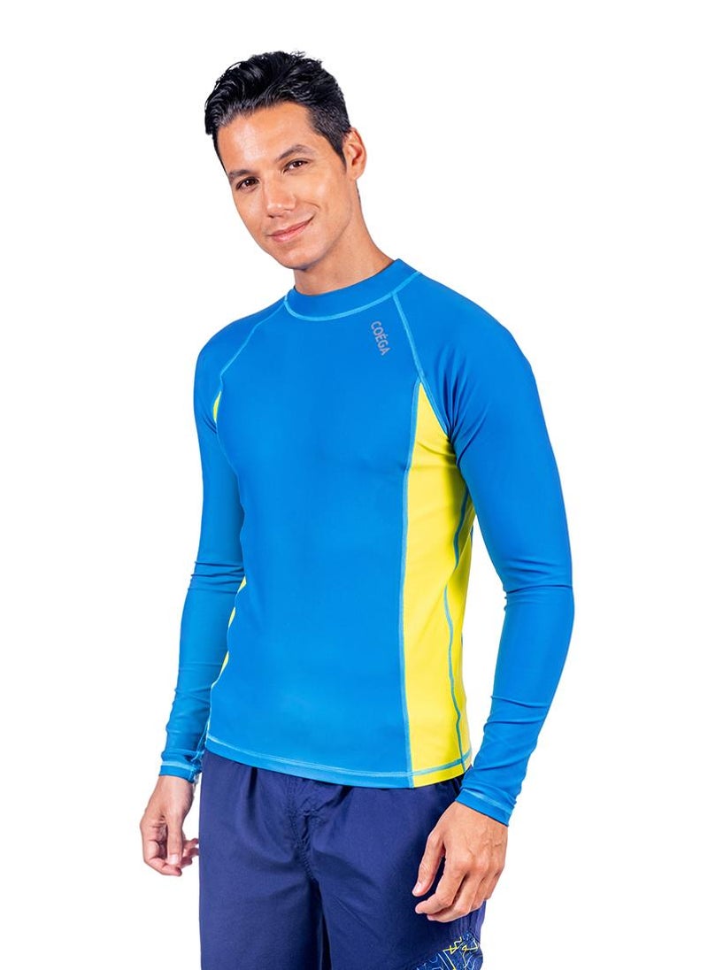 COEGA SUNWEAR COEGA Mens Rashguard Long Sleeve - Navy Geometric - Image 1