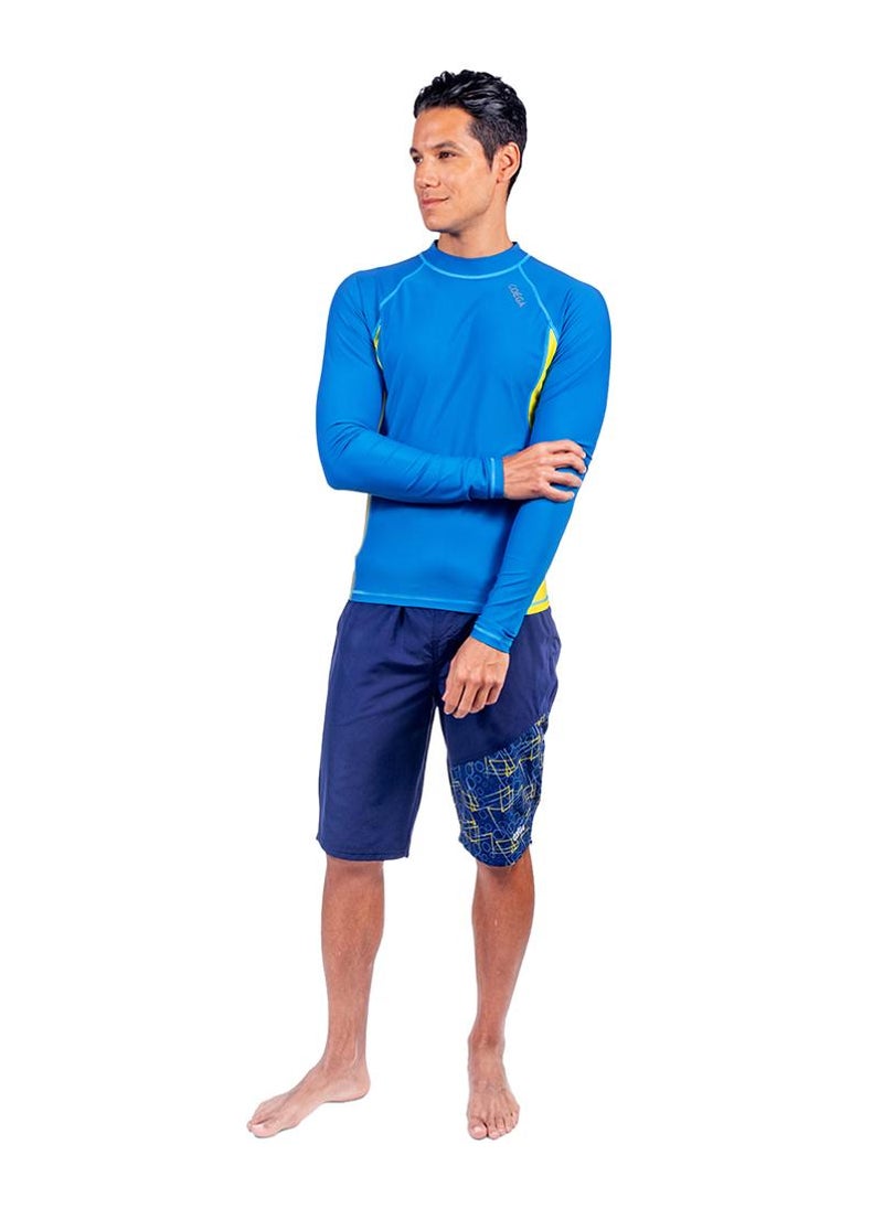 COEGA SUNWEAR COEGA Mens Rashguard Long Sleeve - Navy Geometric - Image 4