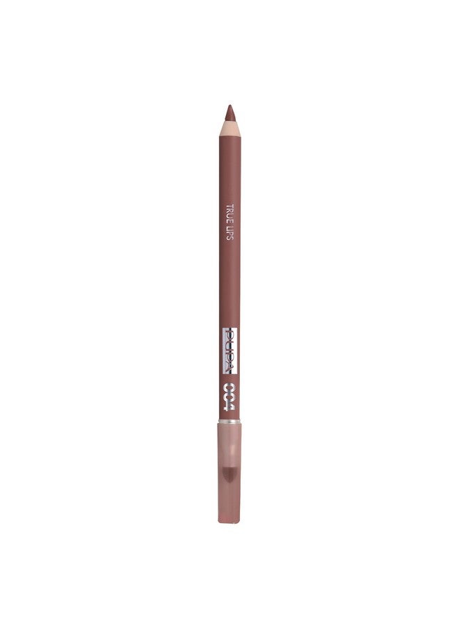 Pupa Milano True Lips Blendable Lip Liner - Dual-Ended Matte Lining Color and Brush - Light and Creamy, Hydrating, High Pigment, Smudge Proof Formula - Paraben Free - 004 Plain Brown - 0.042 oz - Image 2