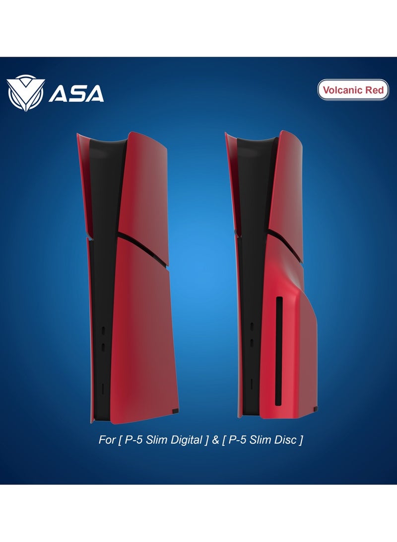 غلاف لجهاز PS5 Slim (قرص ورقمي)، غطاء ملصق كامل للجسم لجهاز Playstation 5 Slim، غطاء لجهاز PS5 Slim، غلاف بديل لجهاز PS5 Slim، لوحة غطاء واقية للوجه، سهل التركيب ومضاد للخدش والغبار