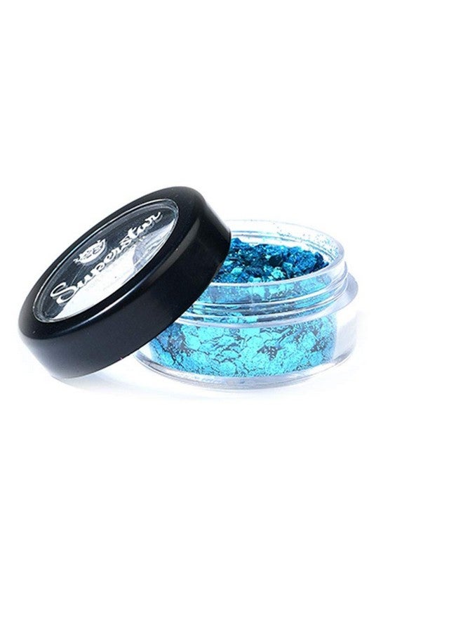 SuperStar Biodegradable Loose Chunky Glitter Sky Blue (6 Ml) Cosmetic Grade Ecofriendly Glitter For Face Body Hair - Image 1