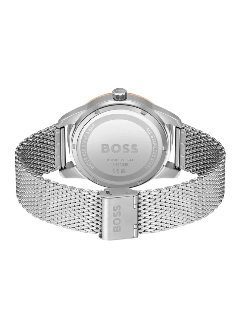 BOSS BOSS Analogue Multifunction Quartz Watch for Men with Silver Stainless Steel mesh Bracelet - 1513961 - Image 3