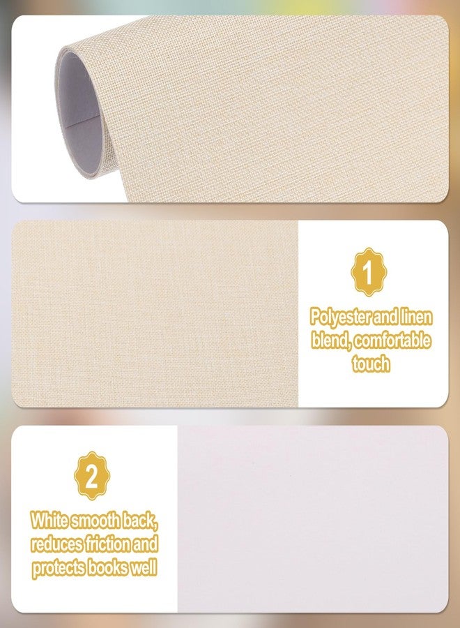 PATIKIL 40"x16" Bookbinding Cloth, 4Pcs Book Cover Repair Cloth, Dark Brown, Brown, Grey, Beige - Image 3