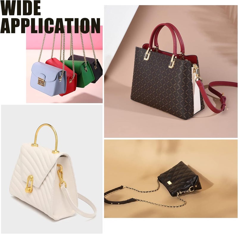comfrt 8 Pack Suspension Clasp for Purse, 4 Colors Metal Bag Side Clip Buckle Handbag Chain Strap Connector Hardware Wallet Clutch Lanyard Clasp DIY Leather Craft Bag Making Accessories, 1.4x0.8 Inch - Image 4