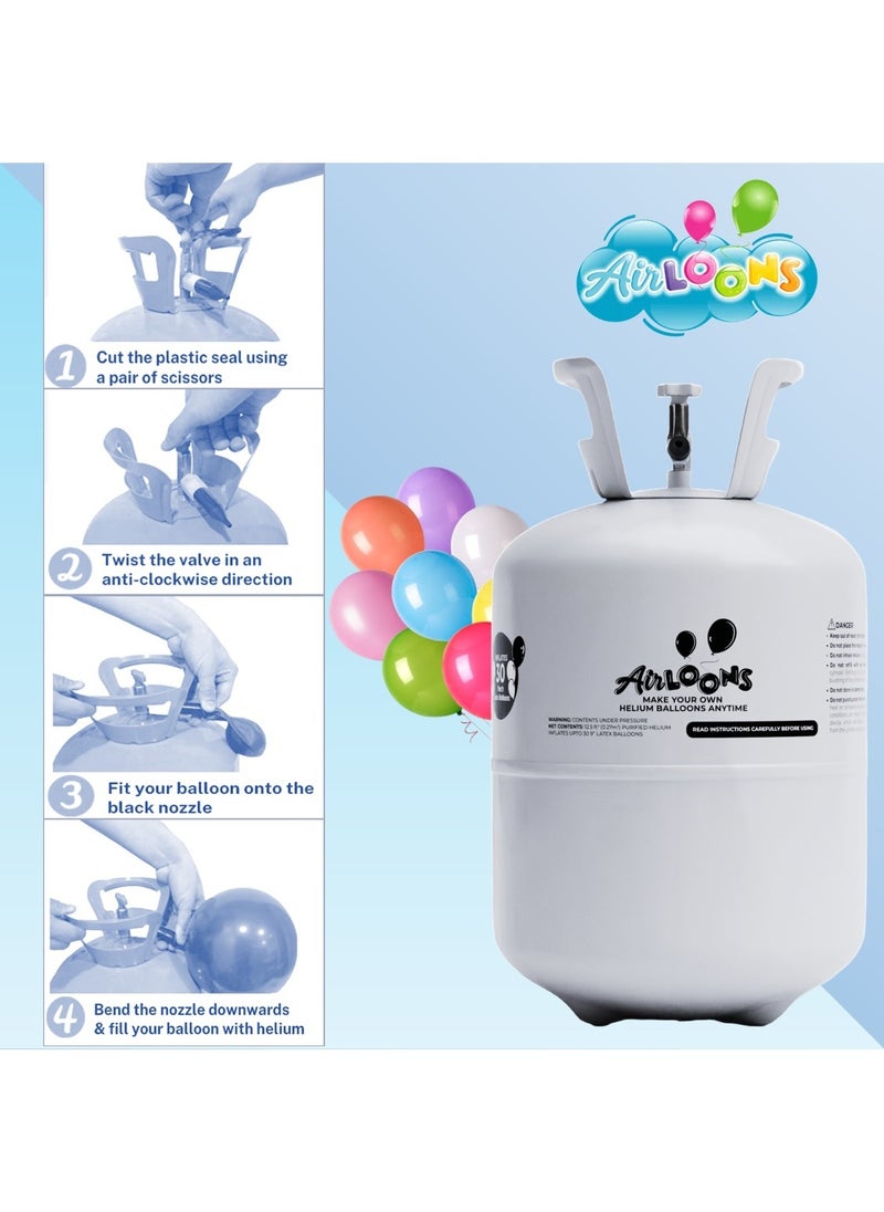 Airloons Airloons Portable Helium Balloon Kit Helium Tank With 30 Latex Balloons  - Image 5