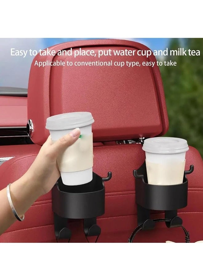 4 Pcs Multifunctional Hook for Car Seat Back, Cars Seats Headrest Hooks 2 in 1 Car Hooks Phone Holder with Hooks - Image 3