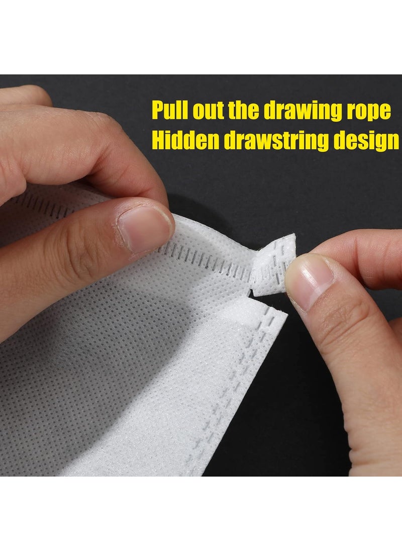 Woanger Woanger 40 Pcs Dust Proof Drawstring Purse Storage Bag Breathable Non Woven Fabric Shoe Bag Dust Bags for Handbags Nonwoven Cloth Storage Pouch Cover for Shoe Boots Purse Travel Organizer White  - Image 3