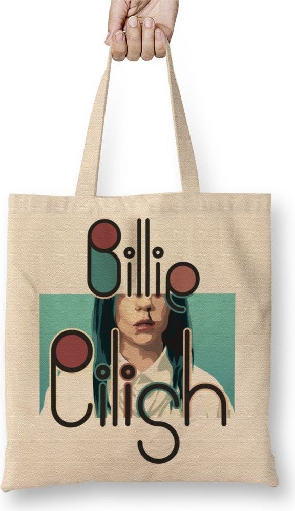 Baskı Dükkanı Print Shop Billie Eilish 04 Tote Bag Long Handle