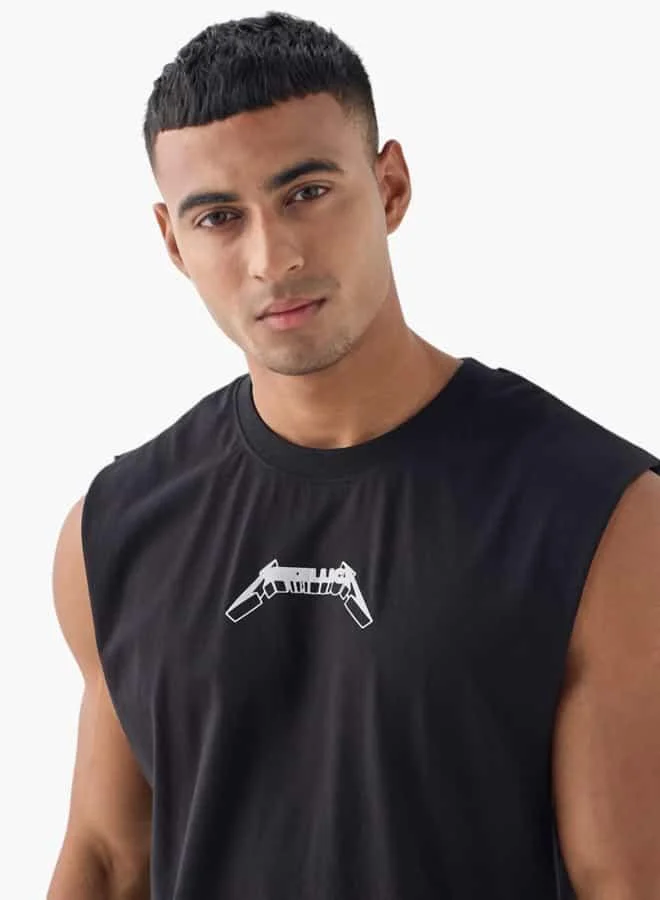 SP Characters Metallica Print Sleeveless T-shirt