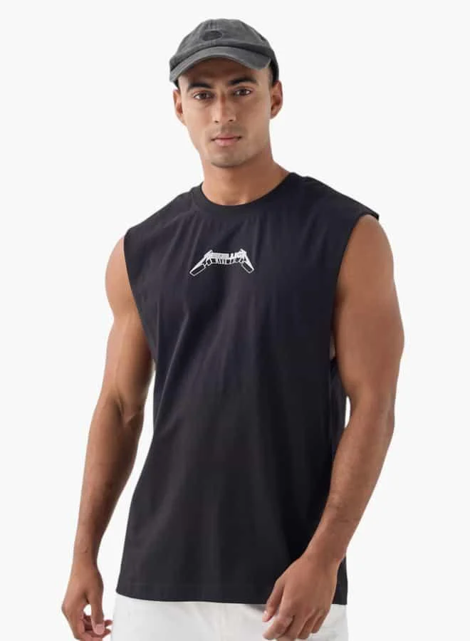 SP Characters Metallica Print Sleeveless T-shirt