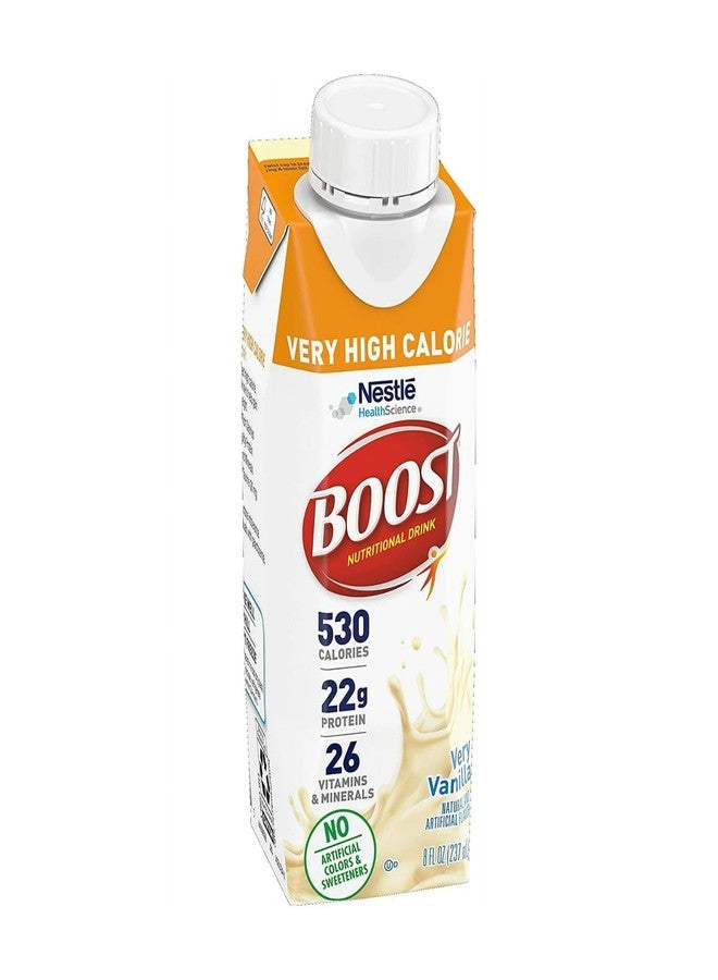 Boost Very High Calorie Nutritional Drink Very Vanilla, Made with Natural Vanilla Flavor & No Artificial Flavors, Colors & Sweeteners, 8 FL OZ (Pack of 12) - Image 3