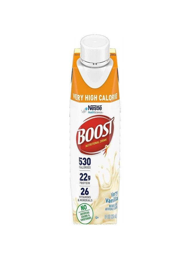 Boost Very High Calorie Nutritional Drink Very Vanilla, Made with Natural Vanilla Flavor & No Artificial Flavors, Colors & Sweeteners, 8 FL OZ (Pack of 12) - Image 2