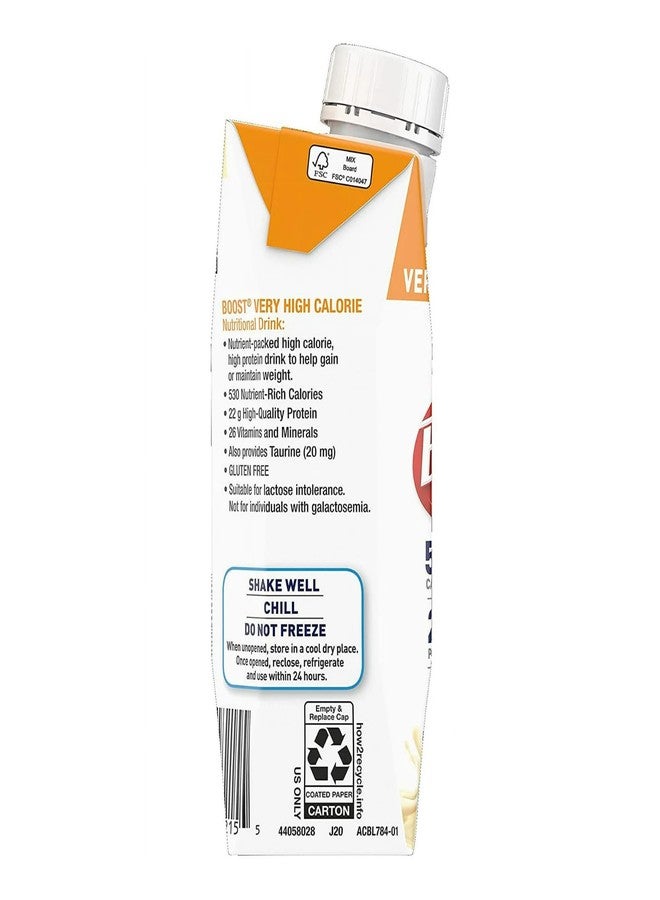 Boost Very High Calorie Nutritional Drink Very Vanilla, Made with Natural Vanilla Flavor & No Artificial Flavors, Colors & Sweeteners, 8 FL OZ (Pack of 12) - Image 5