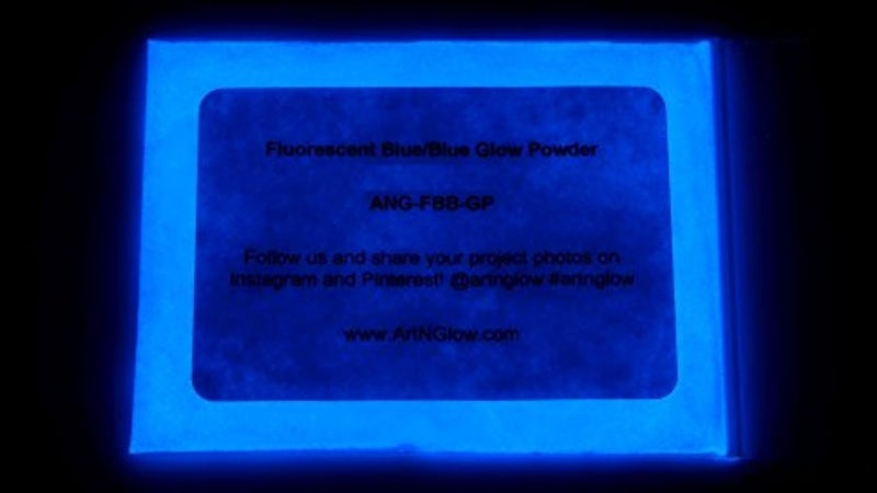 Art 'N Glow Glow in The Dark Pigment Powder - Neutral and Fluorescent Color for Art Painting, Fine Art, Nail Art Paint, and DIY Crafts - Long Lasting, 10+ Color Options - Fluorescent Blue - (12 Grams/ .42oz) - Image 1