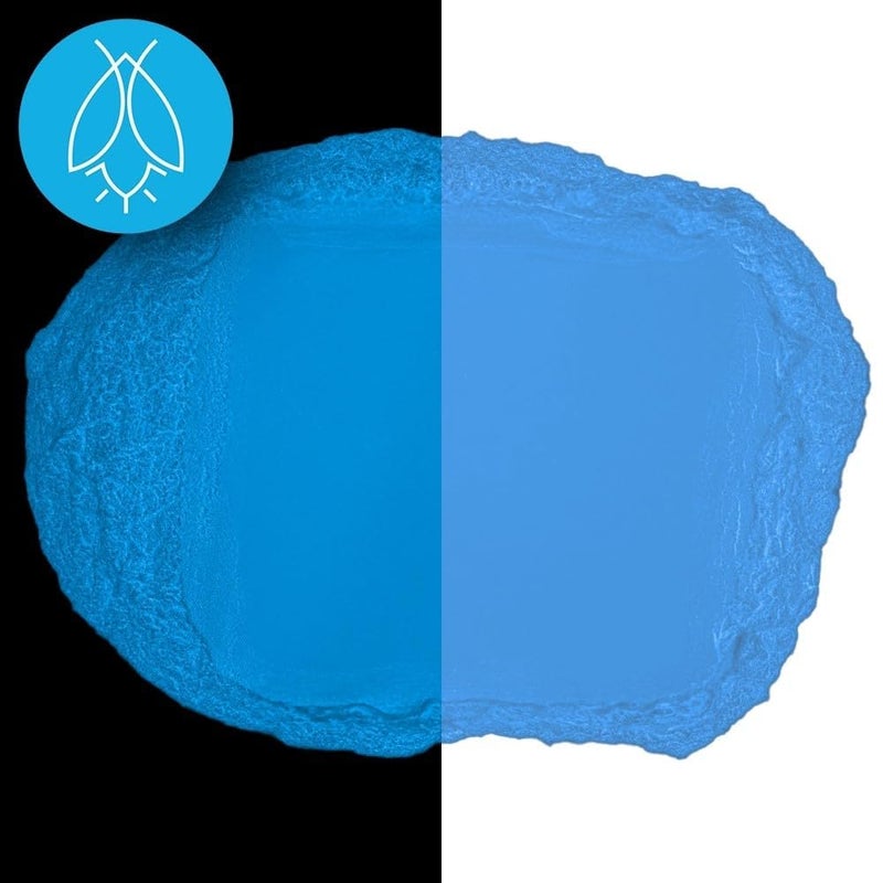 Art 'N Glow Glow in The Dark Pigment Powder - Neutral and Fluorescent Color for Art Painting, Fine Art, Nail Art Paint, and DIY Crafts - Long Lasting, 10+ Color Options - Fluorescent Blue - (12 Grams/ .42oz) - Image 2