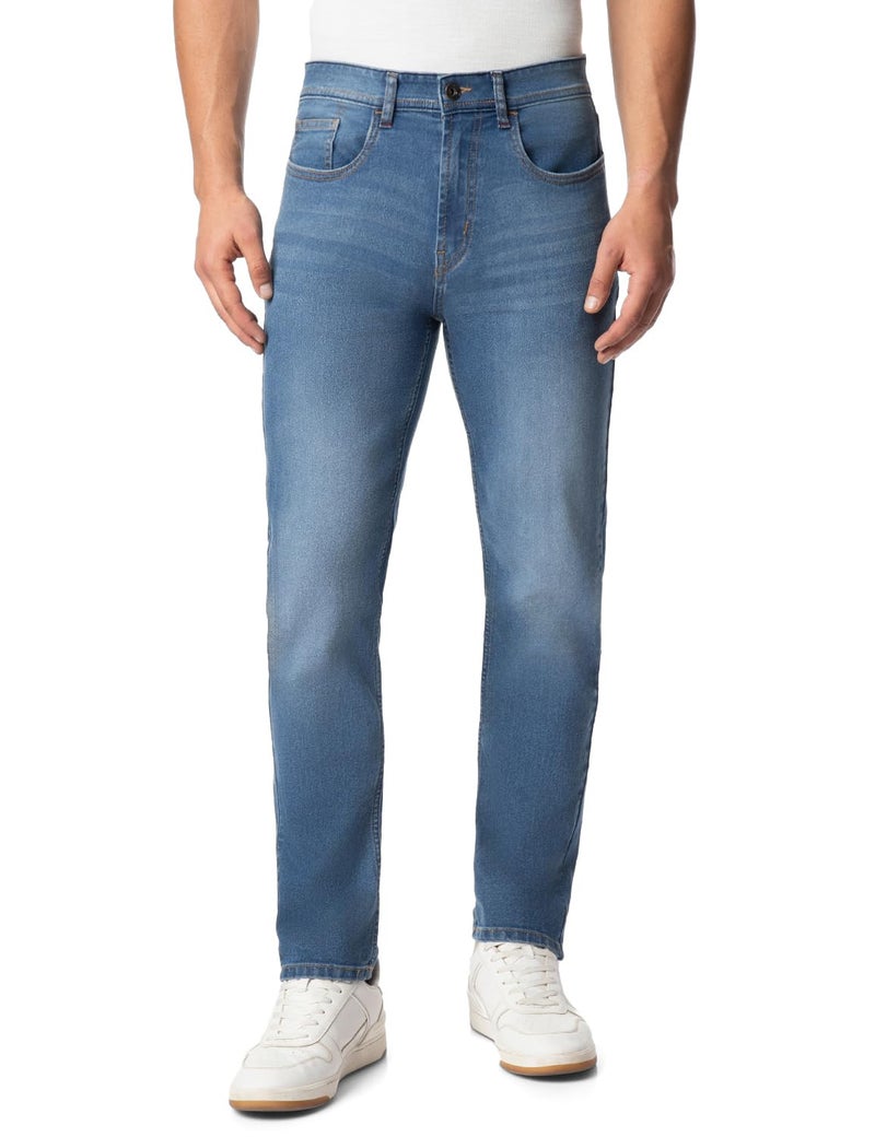 INKD Men's Lightweight Regular Fit Jeans (INKSS23MJN-010-INDIGO-Azure Nile-34) - Image 1