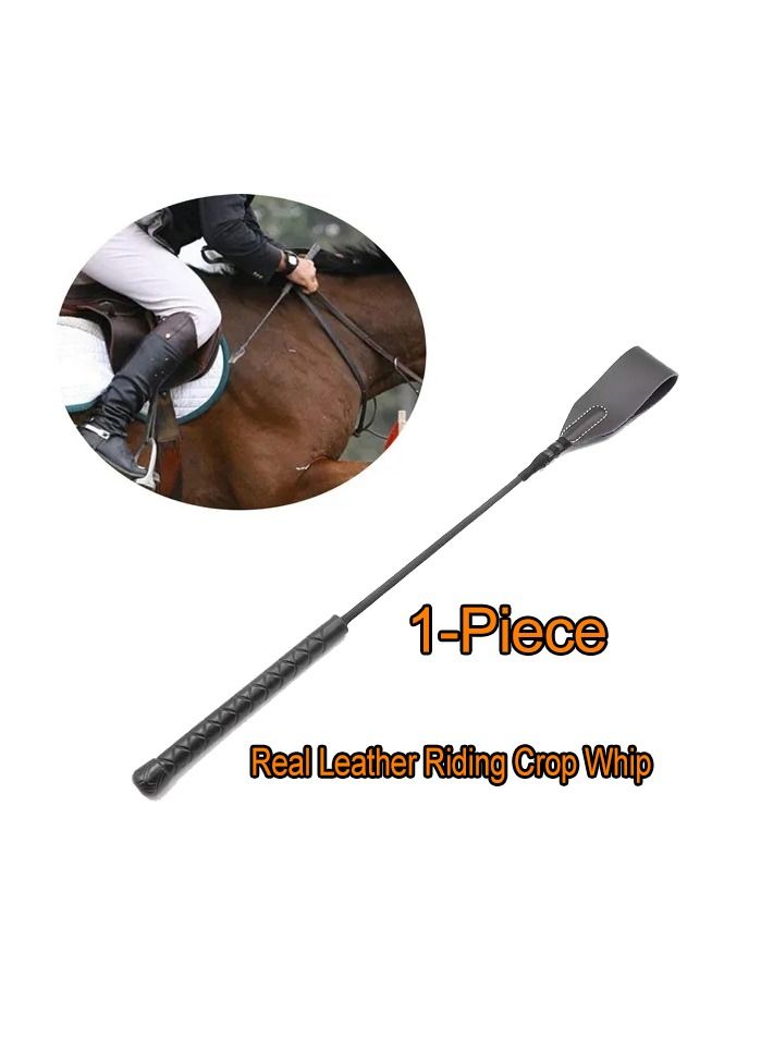 Generic 1-Piece Real Leather Riding Crop Whip,Genuine Top Premium Quality Equestrianism Horsewhip - Image 1