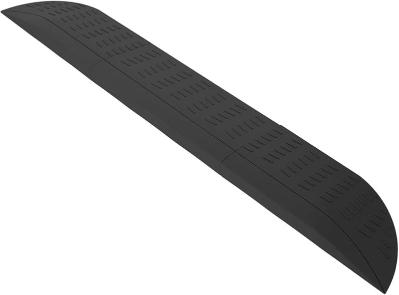 منحدر الكرسي المتحرك الأسود المجهز للدراجات البخارية سهلة التركيب والانتقالات السلسة فوق الدرجات - Image 2