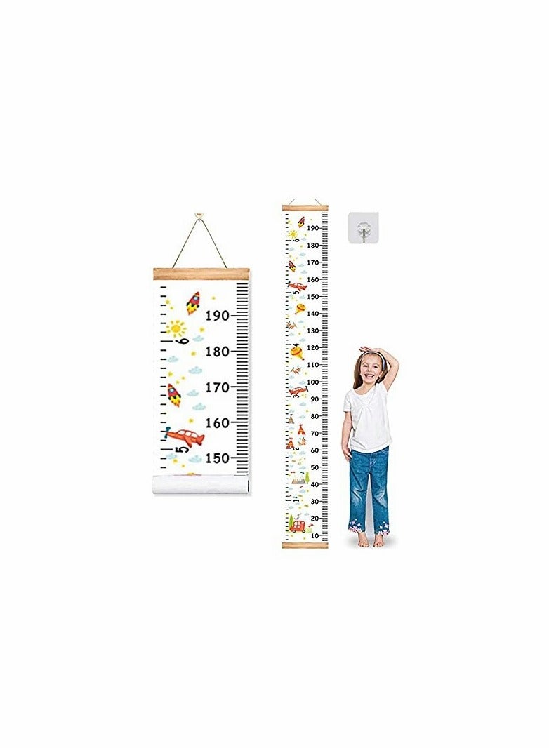 KASTWAVE Growth Height Chart Handing Ruler Wall Decor for Kids - Image 1
