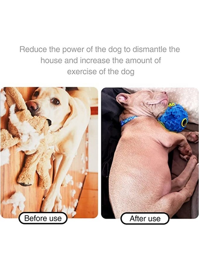 كرات مكافأة للكلاب، لعبة توزيع مكافأة مطاطية للكلاب التي تمضغ بقوة، ألعاب ألغاز تفاعلية بطيئة التغذية لتنظيف الأسنان (متعددة الألوان) - Image 2