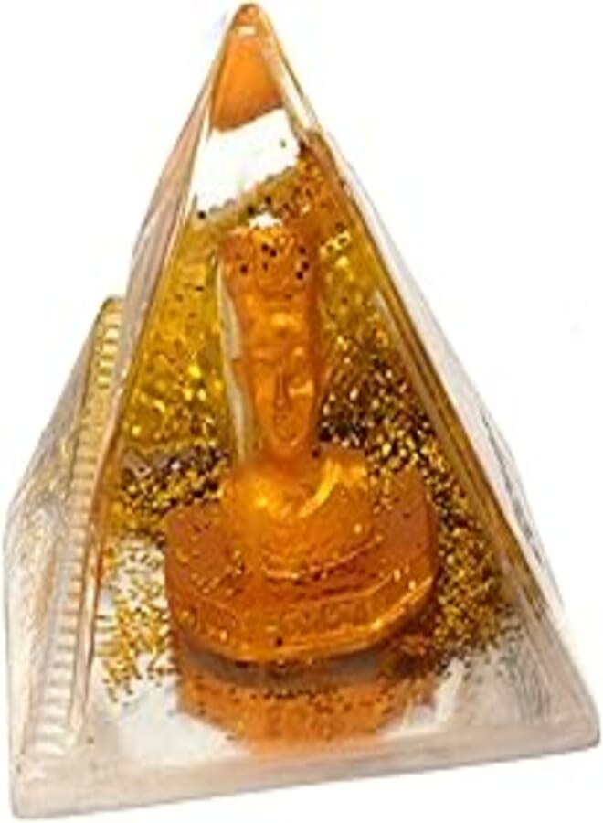 immatgar pharaonic Egyptian Statue figurines Pyramid Egyptian souvenirs gifts from Egypt (Yellow - Nefertiti - 8.5 CM Height)
