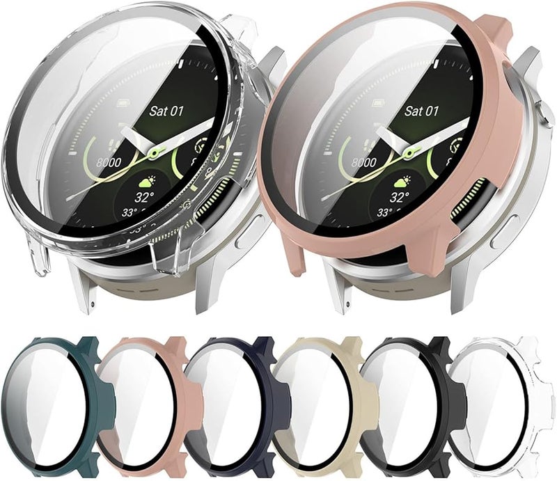 White Smartwatch Cover Shell Screen Protector Glass Film for 4 41mm Scratchproof Case - Image 3